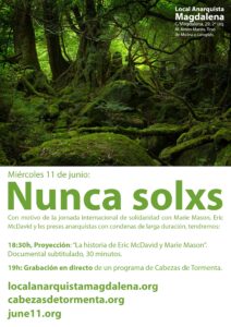 Miércoles 11 de junio: Nunca solxs