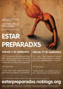 Jornadas Septiembre 2014 – Estar preparadxs ¿Cómo sentirnos más segurxs ante la represión?