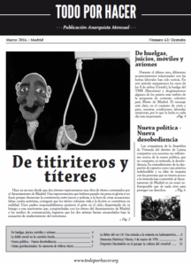 Ya podéis venir a coger a Magdalena el nº 62 de Todo por Hacer (Marzo 2016)