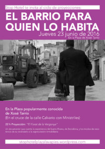 Proyección: “El Forat”. Jueves 23 de junio, 22h. Ciclo de cine Stop Hotel