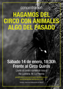Concentración el 14 de enero frente al Circo Quirós