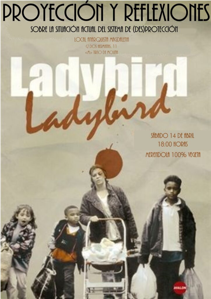Proyección y reflexiones: sobre la situación del sistema de (des)protección. LADYBIRD. Sábado 14 abril, 18h