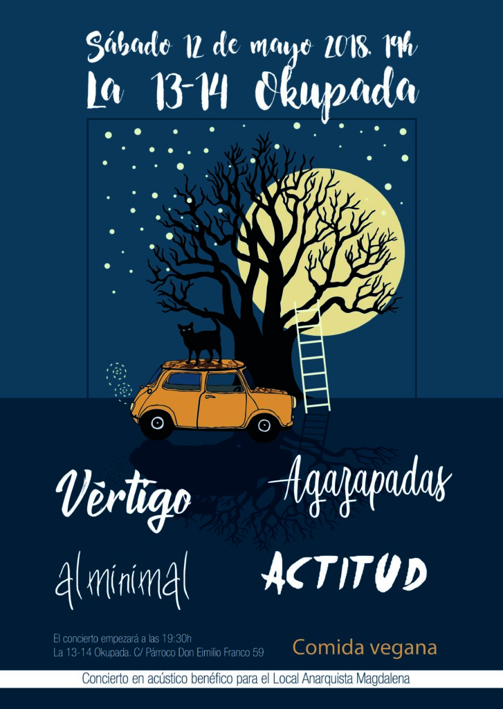 Vértigo, Agazapadas, alminimal y Actitud. Concierto 12 de mayo