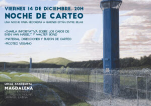 Noche de carteo. Una noche para recordar a quienes están entre rejas. Viernes 14 de diciembre, 20h