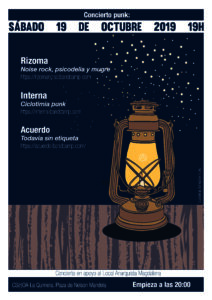 Velada de punk: Rizoma / Interna / Acuerdo.