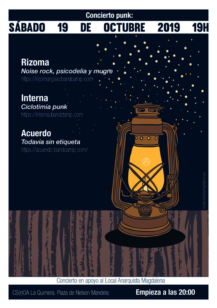 Velada de punk: Rizoma / Interna / Acuerdo.