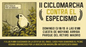 II Ciclomarcha contra el especismo. Domingo 13 de octubre
