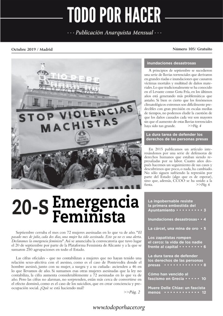 En las calles y en la web el nº 105 (octubre) de Todo por Hacer.