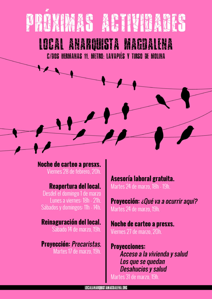 Activades de marzo en Magdalena