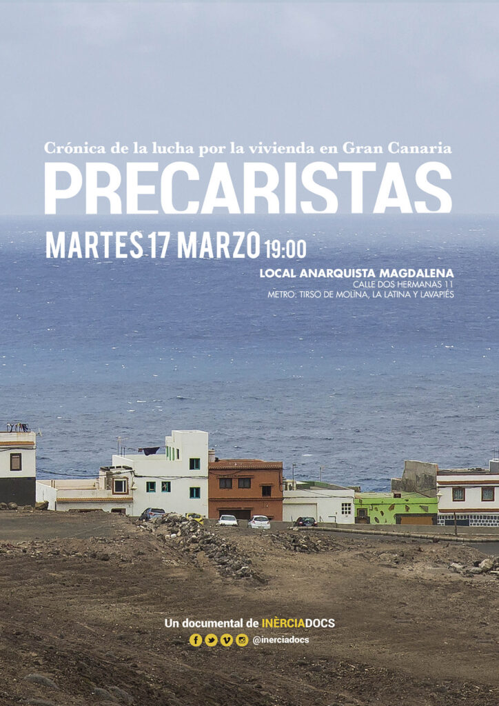 Proyección: Precaristas. Martes 17, 19h.