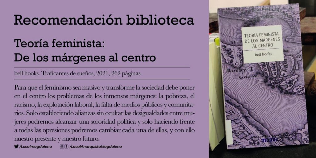 Recomendación biblioteca: «Teoría feminista: de los márgenes al centro»