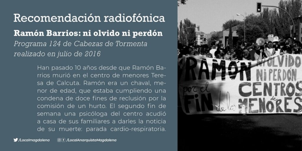 Ramón Barrios: Ni olvido, ni perdón