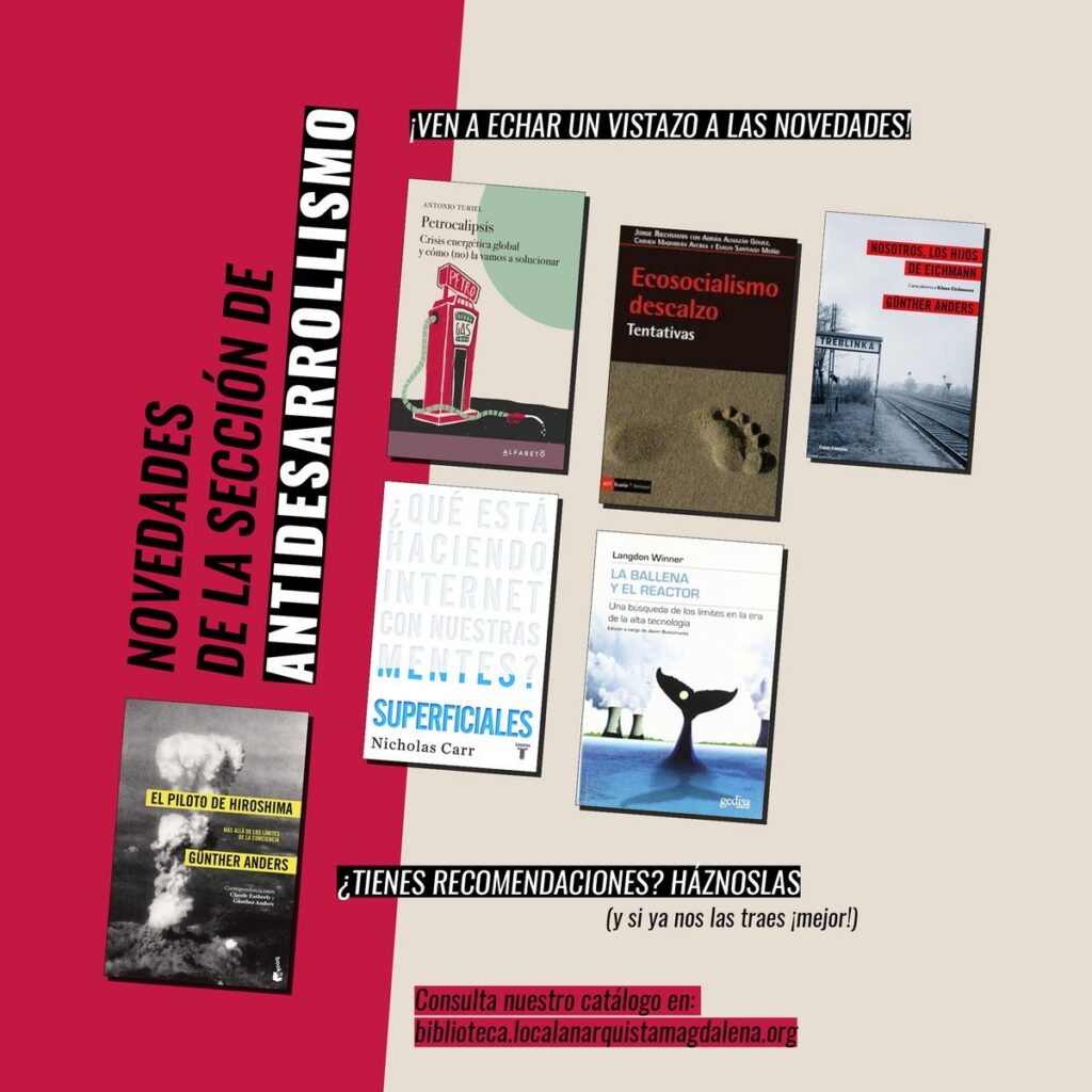 Novedades en la sección de «Antidesarrollismo»