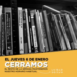 Cerramos el jueves 6