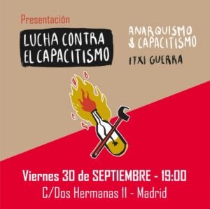 Presentación: Lucha contra el capacitismo. Viernes 30, 19h