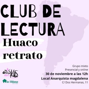 Club de lectura: Huaco retrato. Sábado 30, 12h
