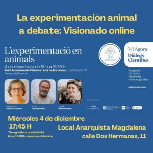La experimentación animal a debate: visionado online