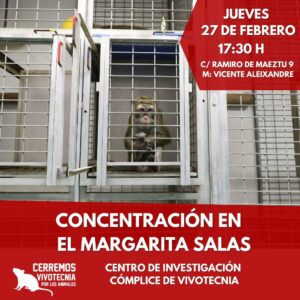 Concentración frente al CIB Margarita Salas por su apoyo a Vivotecnia.