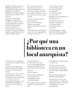 ¿Por qué una biblioteca en un local anarquista?