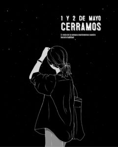 Cerramos el 1 y 2 de mayo