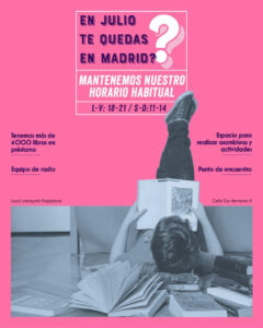 En julio mantenemos nuestro horario habitual
