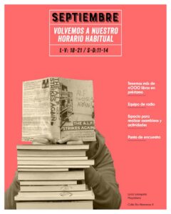 Horario de septiembre en el Local anarquista Magdalena